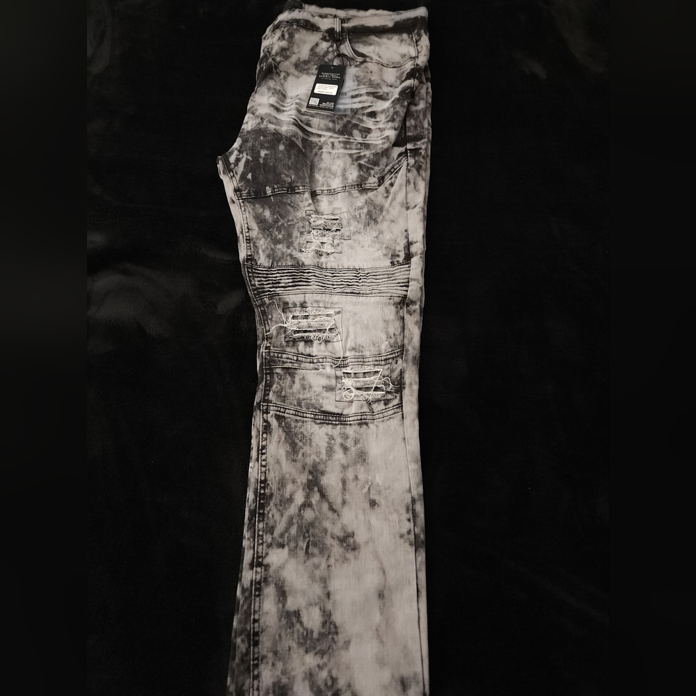 Encrypted Big and Tall Distressed Denim Jeans